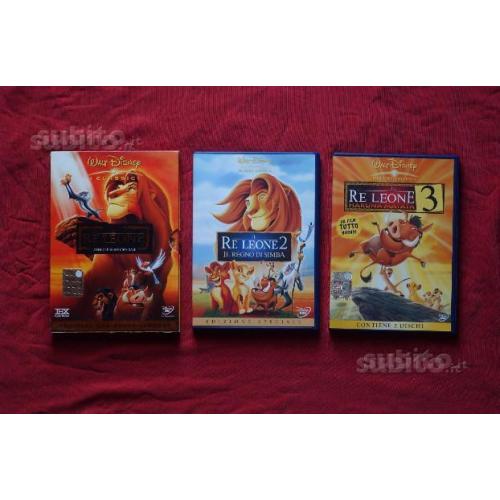 Trilogia Il re leone dvd