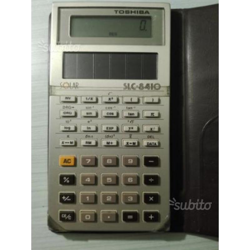 Calcolatrice scientifica solare Toshiba anni 80