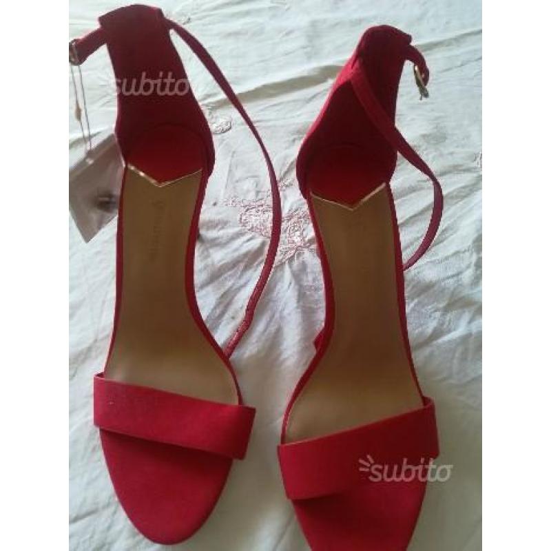 Sandalo rosso tacco 50
